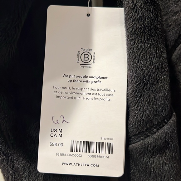 NWT Athleta Double Cozy Karma Recover Full Zip - Picture 4 of 4